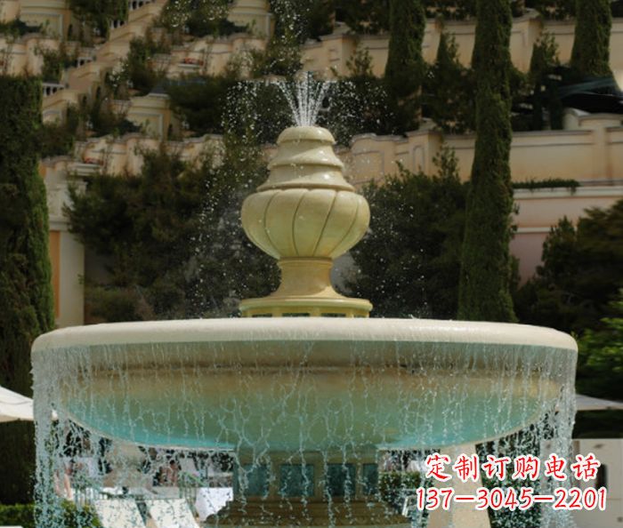 金华小区景观多层喷泉石雕_2