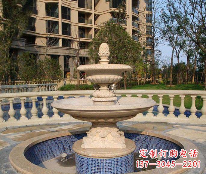 金华小区景观多层喷泉石雕