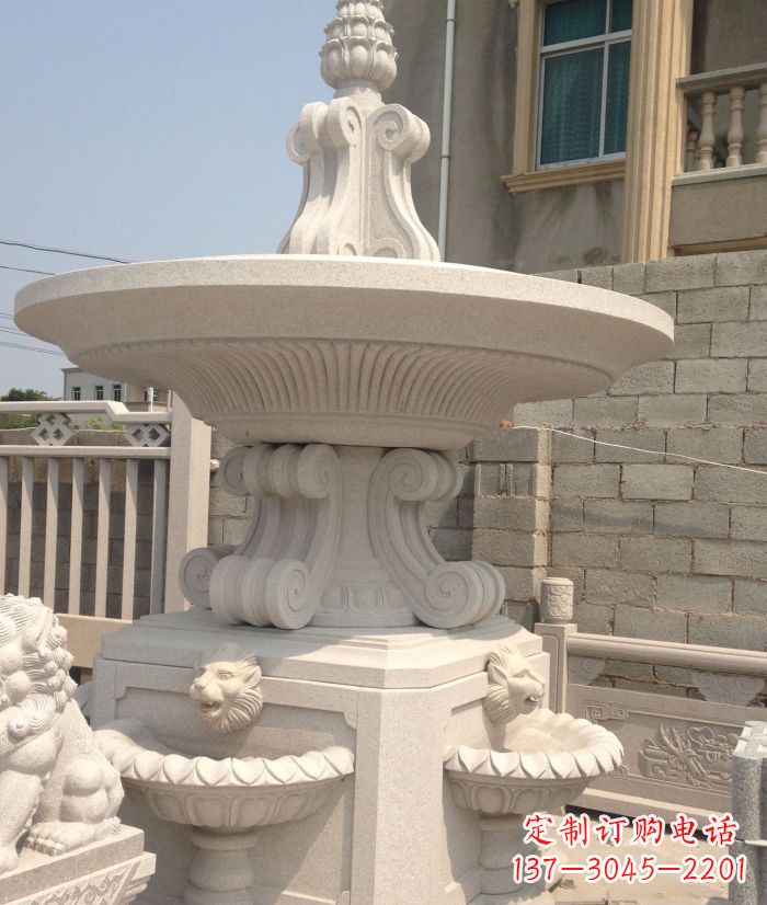 金华小区景观汉白玉喷泉石雕