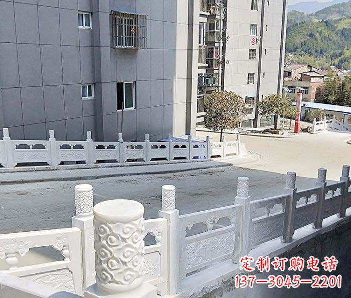 金华小区景观汉白玉石雕栏板