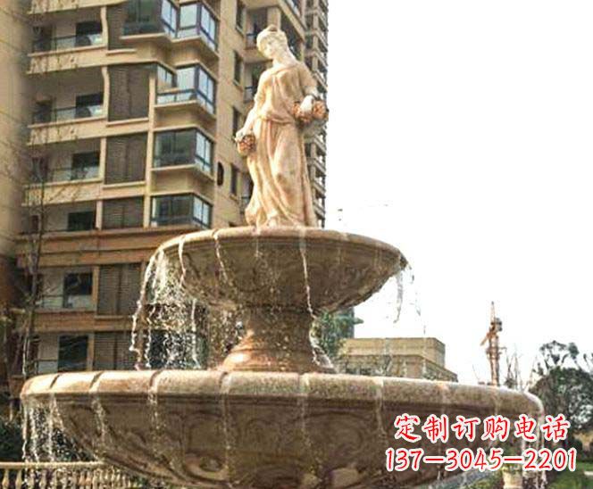 金华小区景观西方女人喷泉石雕