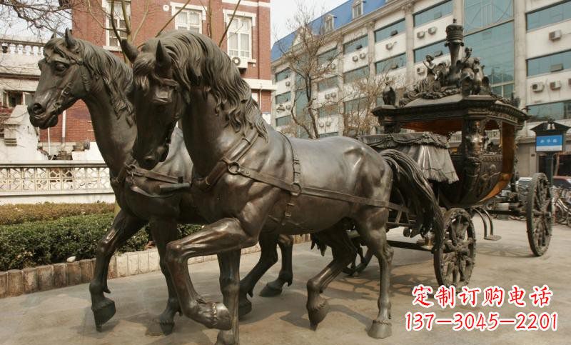 金华小区欧式马车铜雕