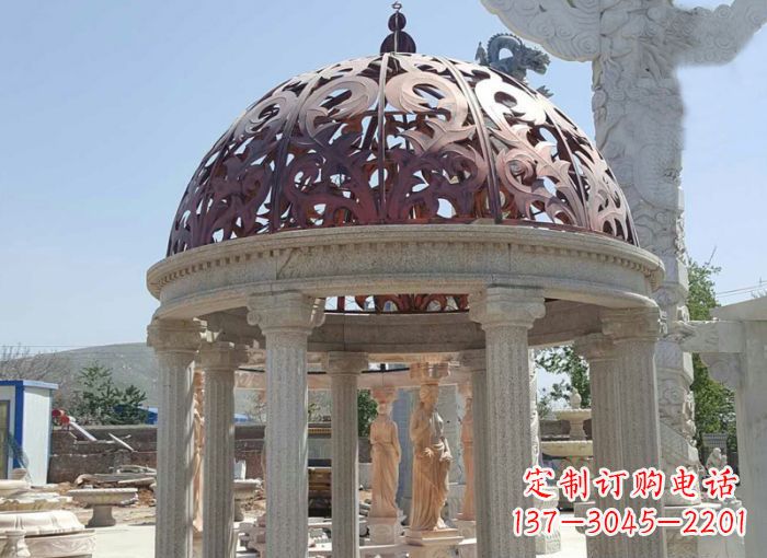 金华小区欧式圆顶凉亭石雕 (3)