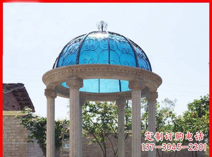 金华小区欧式圆顶凉亭石雕_2
