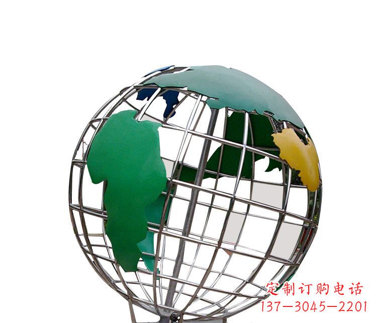 金华校园不锈钢地球仪摆件雕塑