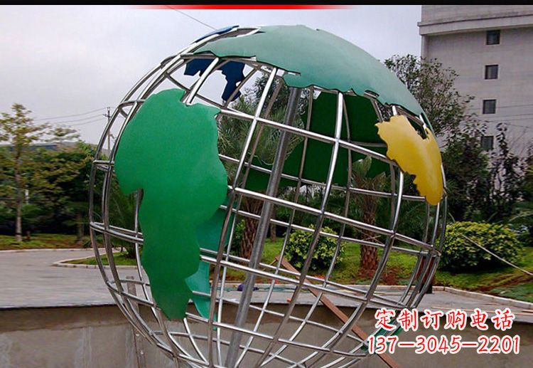 金华校园不锈钢地球仪造型雕塑