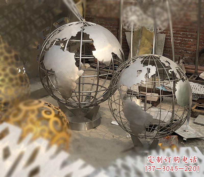 金华校园不锈钢地球仪雕塑112
