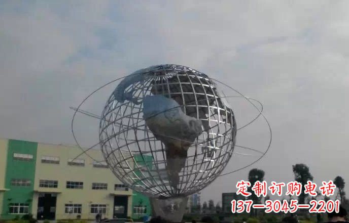 金华校园不锈钢地球仪雕塑222