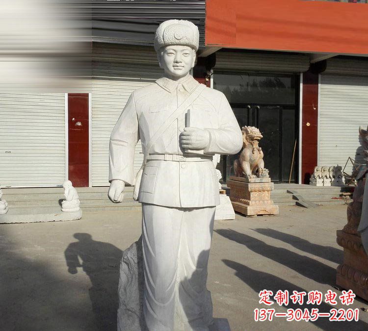 金华校园大理石立式雷锋雕塑