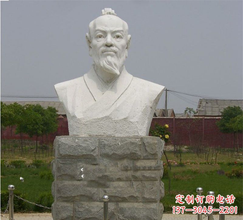 金华校园大理石张衡雕塑