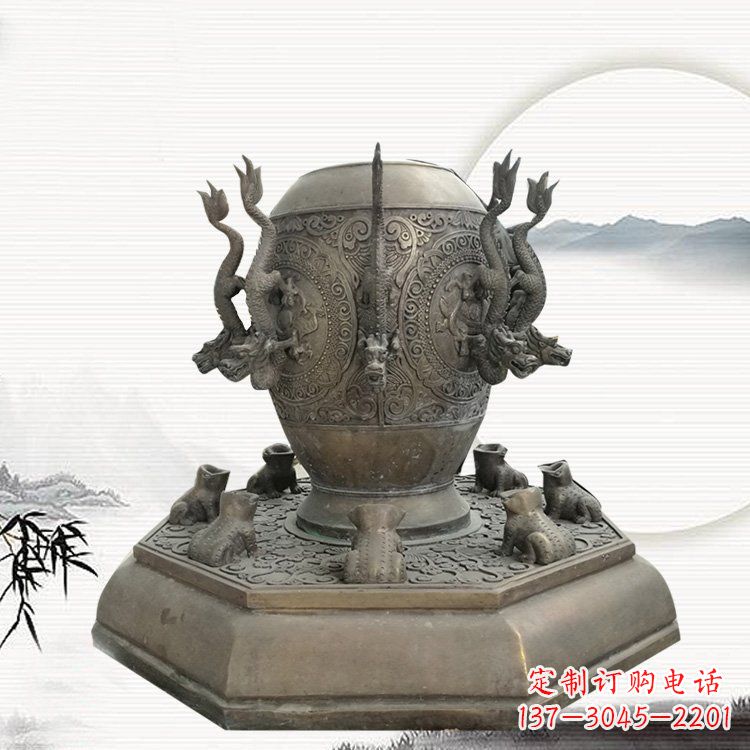 金华校园地动仪铜雕