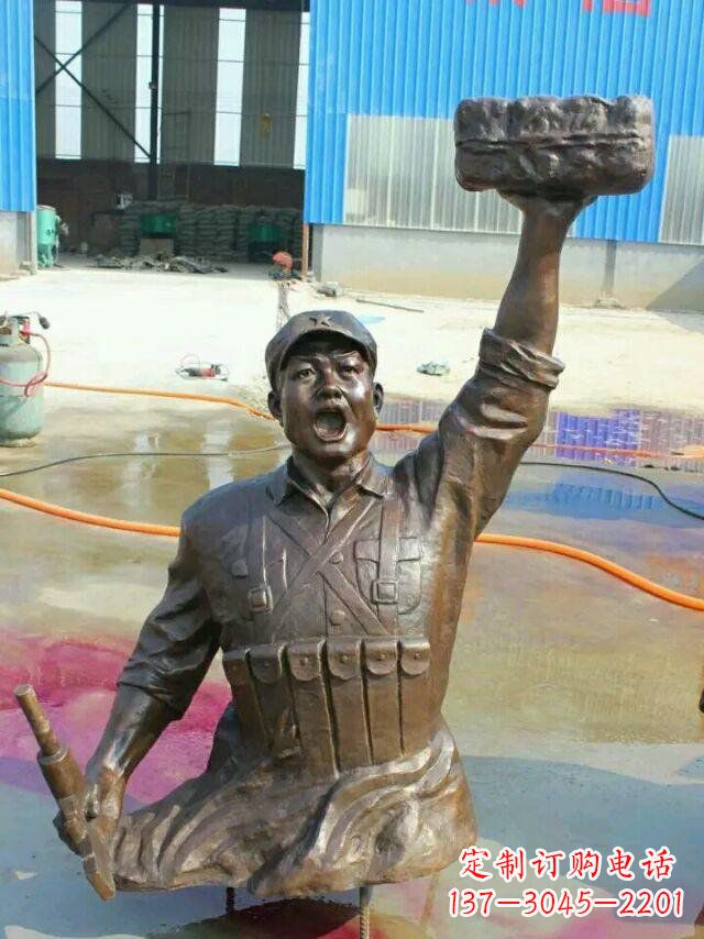 金华校园董存瑞名人铜雕