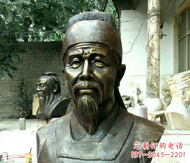 金华校园杜甫胸像铜雕