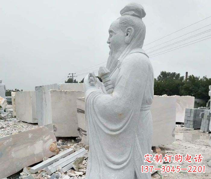 金华校园景观孔子石雕