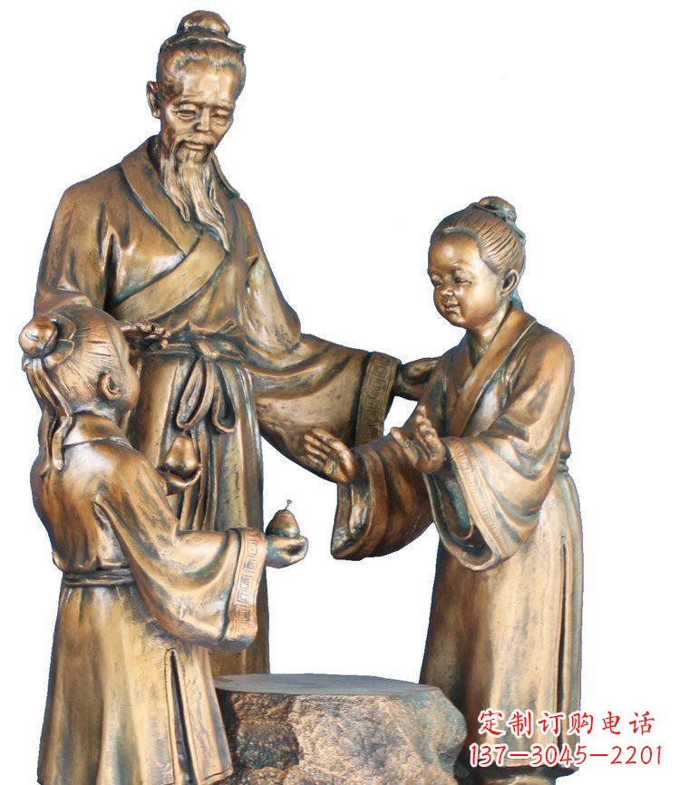 金华校园孔融让梨景观铜雕