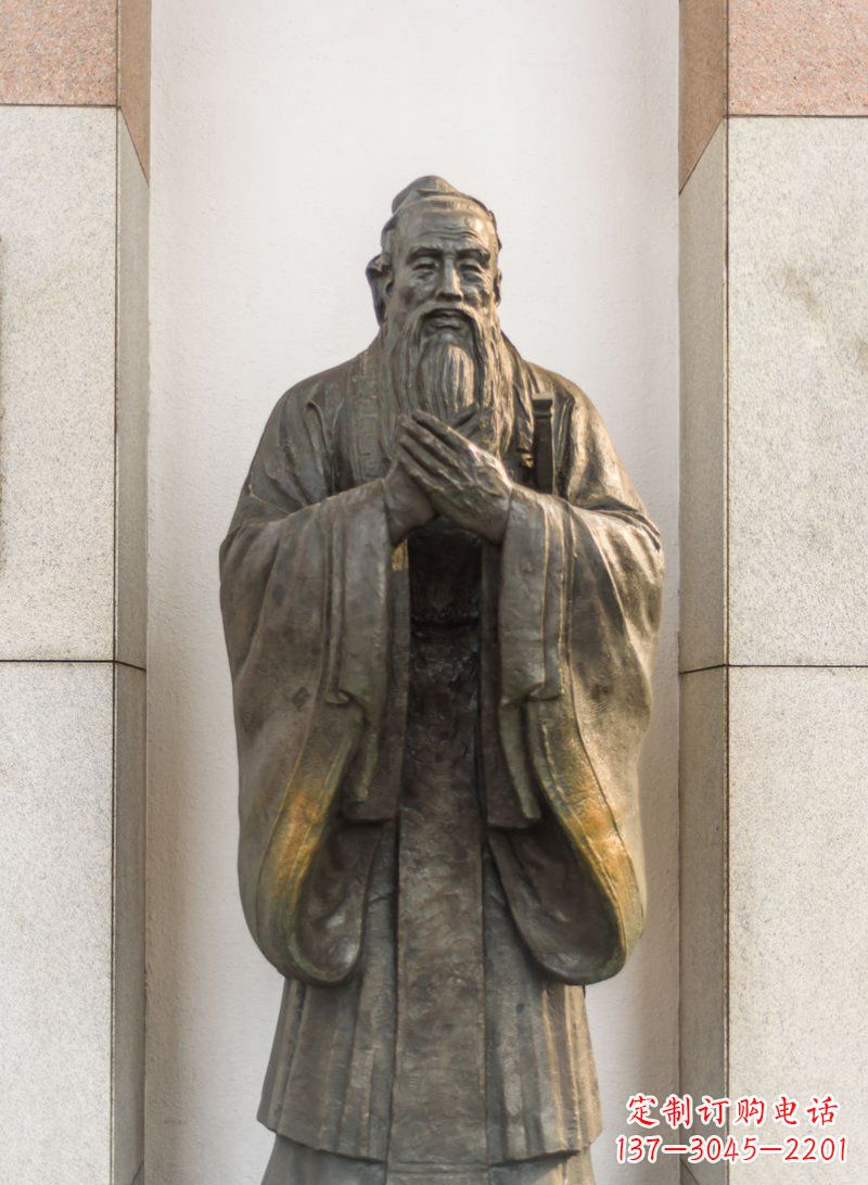 金华校园孔子名人铜雕