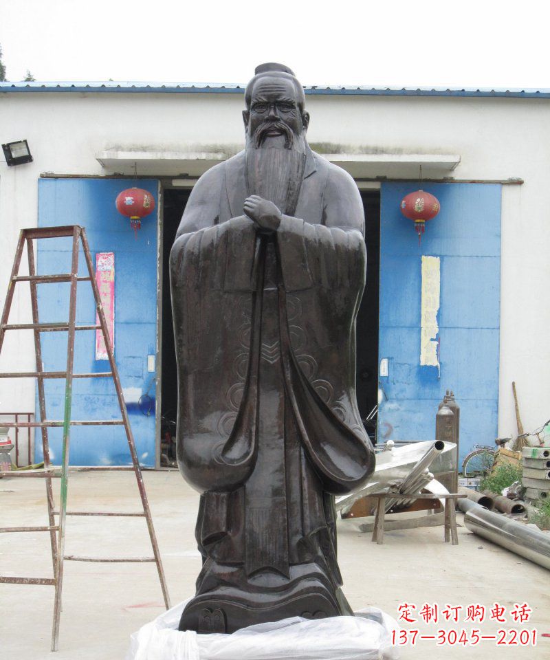 金华校园老子古代名人铜雕