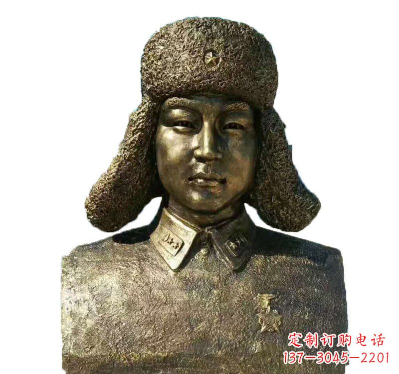 金华校园雷锋头像铜雕
