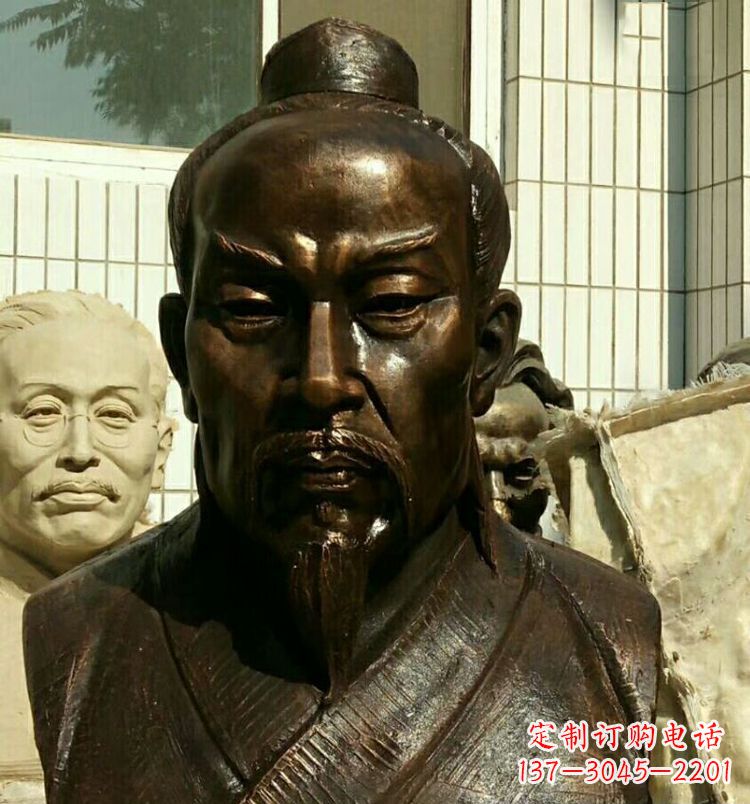 金华校园孟子胸像铜雕