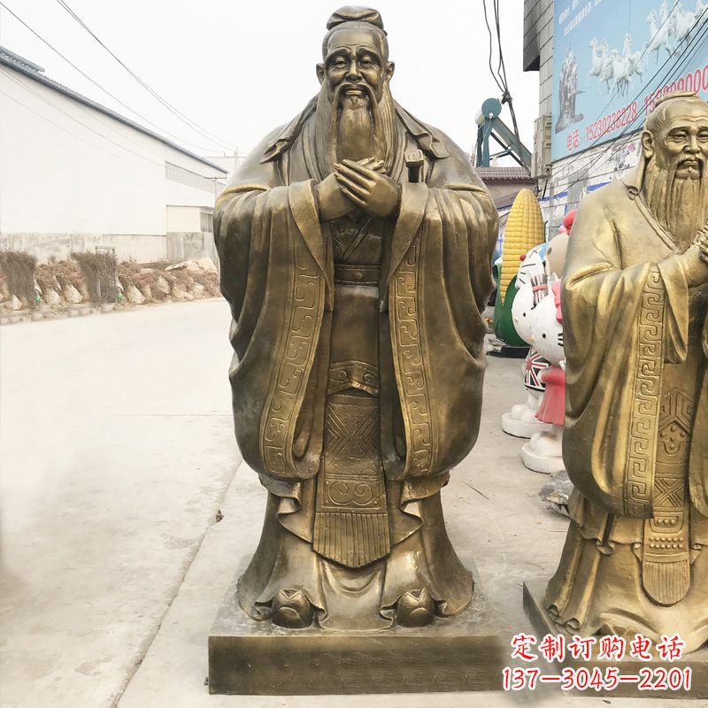 金华校园名人孔子铜雕