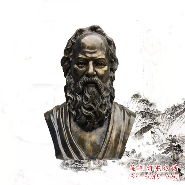金华校园名人苏格拉底头像雕塑
