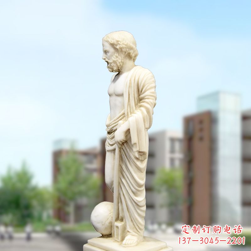 金华校园名人著名物理学家阿基米德石雕塑像
