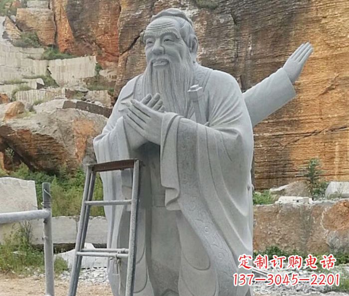 金华校园人物大理石孔子石雕