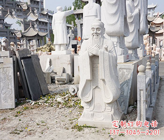 金华校园人物孔子石雕 (3)