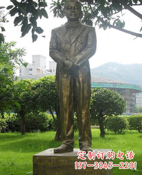 金华校园人物詹天佑铜雕