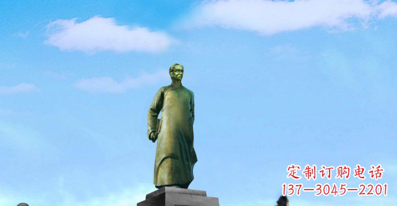 金华校园朱自清近代名人铜雕