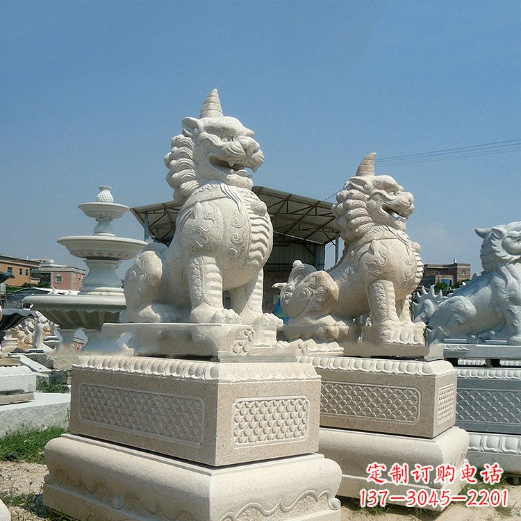 金华獬豸 石雕 独角兽-法院大门神兽雕塑