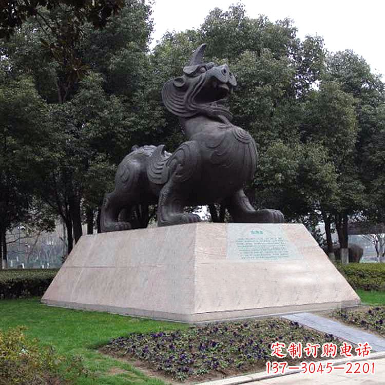 金华獬豸神兽雕塑-公园上古神兽景观雕塑