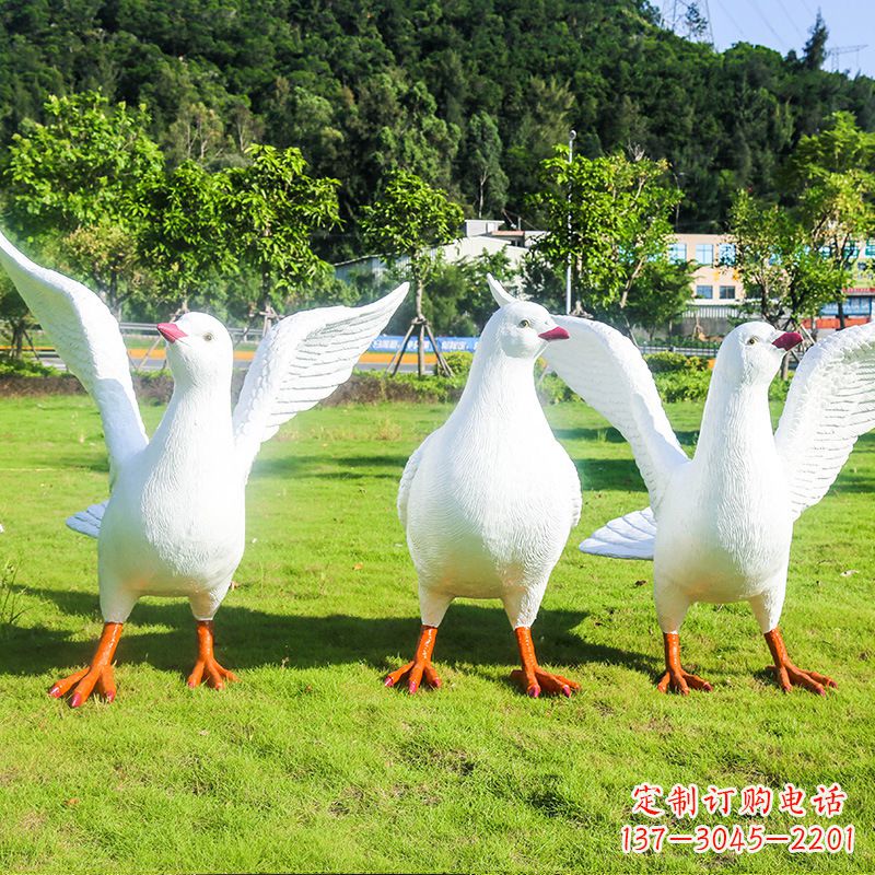 金华信阳师院和平鸽雕塑