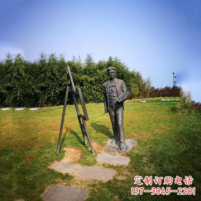 金华徐悲鸿城市雕塑公园铜雕像