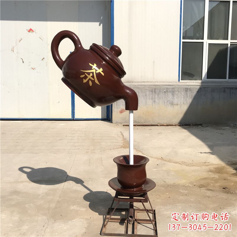 金华悬空茶壶流水喷泉