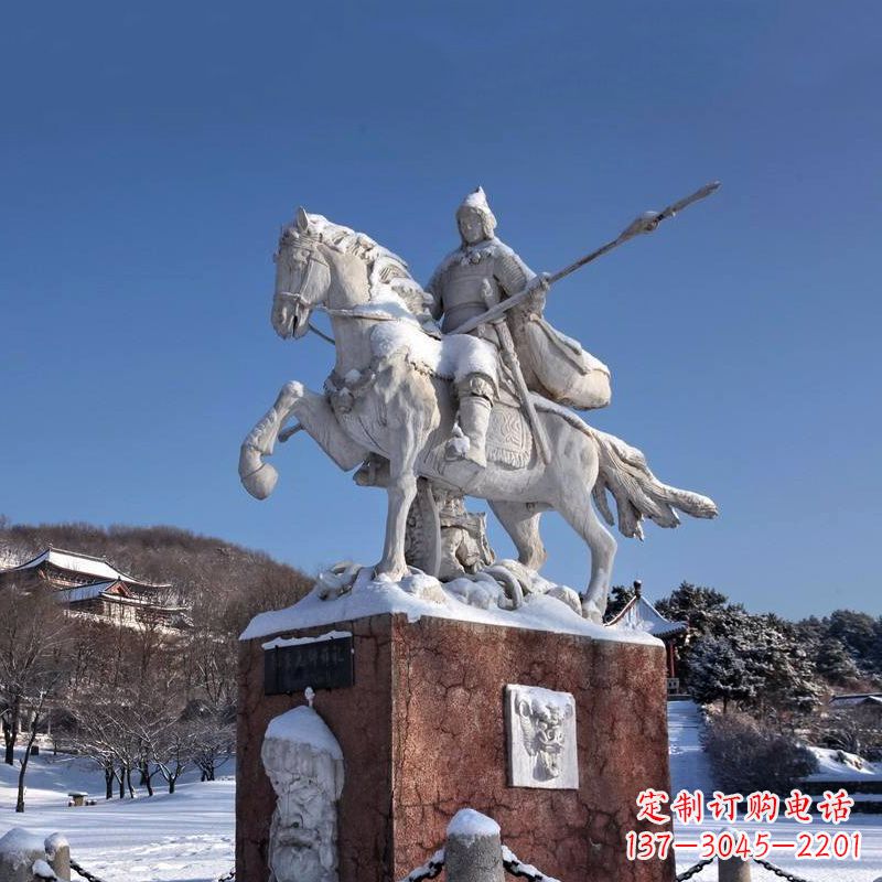 金华薛仁贵骑马雕像-中国历史名人唐朝名将景区景观雕塑