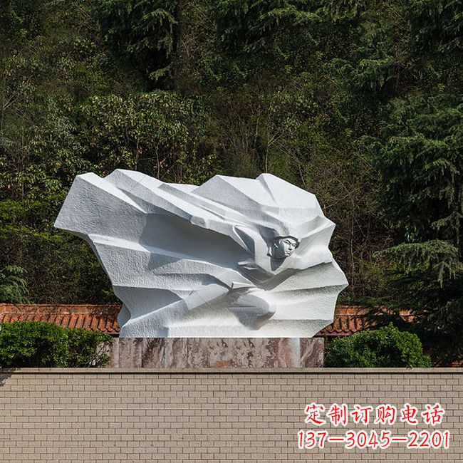 金华英雄人物黄继光景区景点汉白玉石刻雕塑
