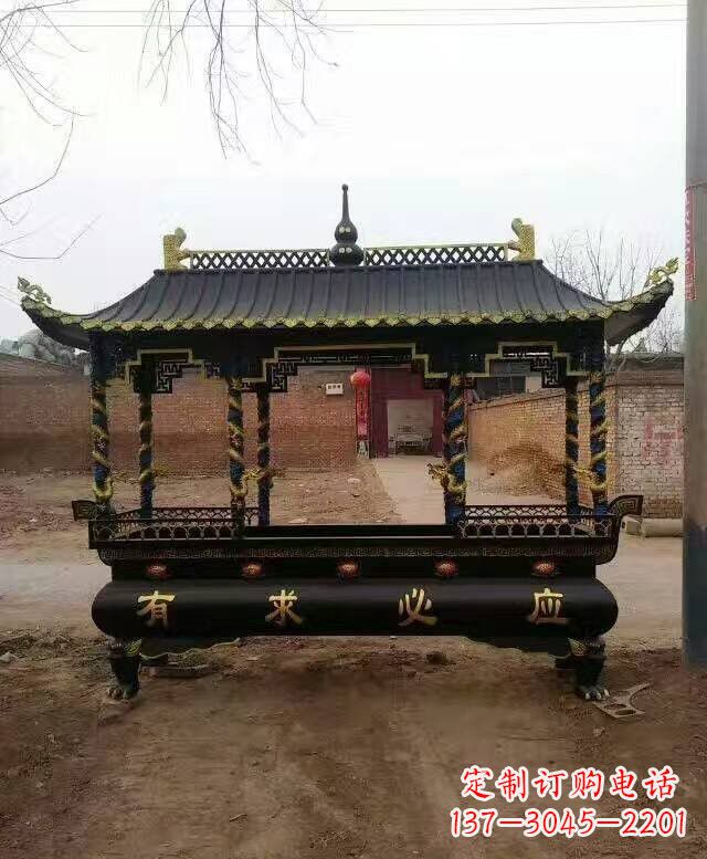 金华有求必应方形香炉铜雕