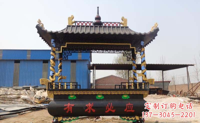 金华有求必应香炉寺庙铜雕