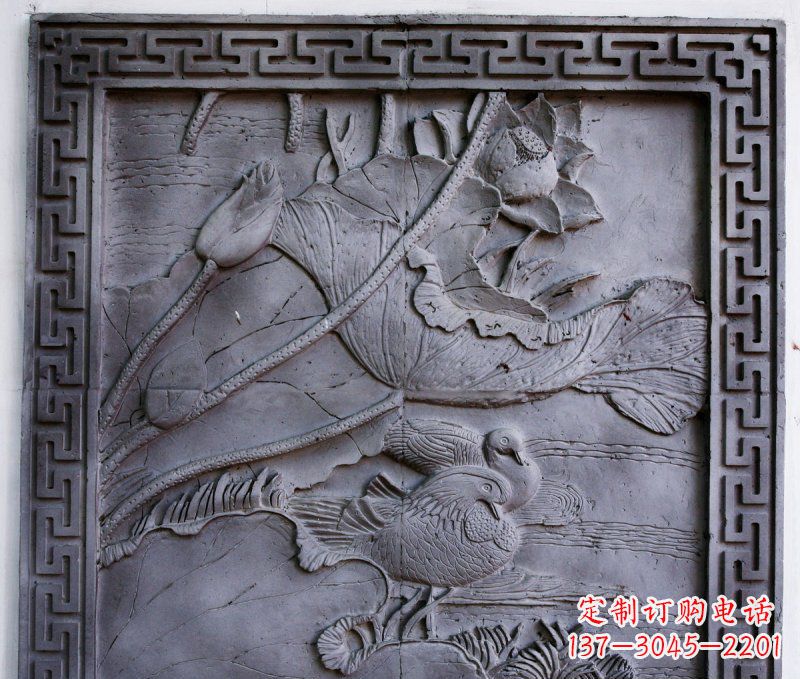 金华鸳鸯青石浮雕