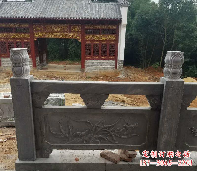 金华园林仿古兰花石浮雕栏板景观石雕