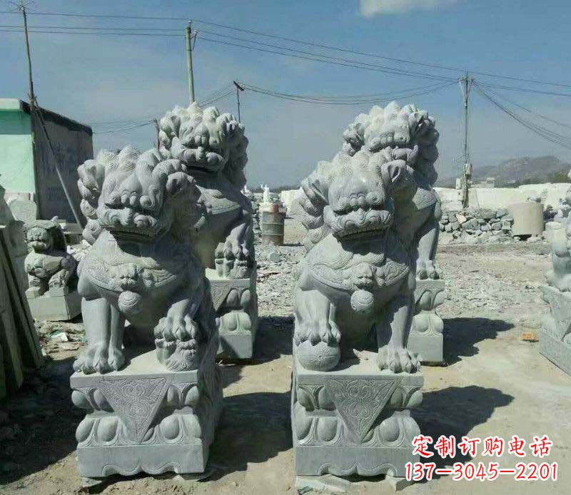 金华园林仿古狮子景观石雕