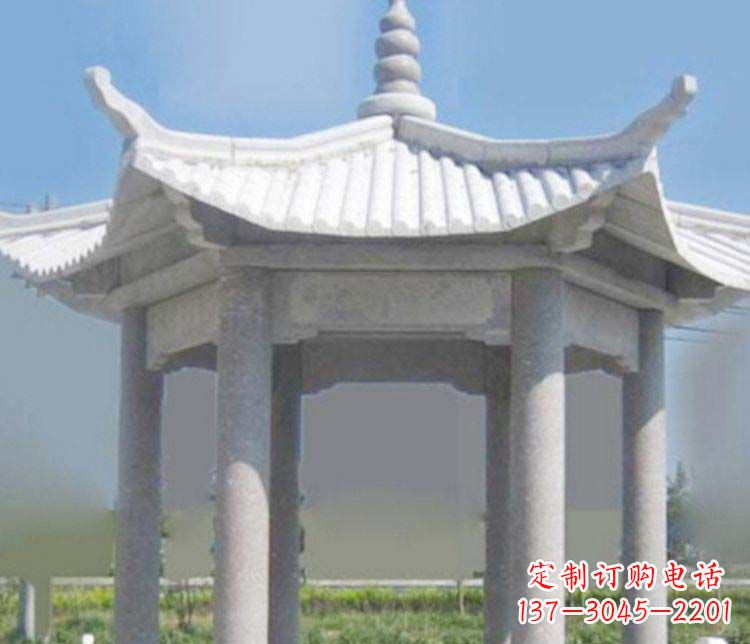金华园林仿古石凉亭景观石雕