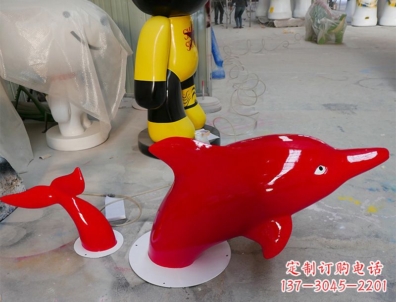 金华园林广场创意海豚入水出水雕塑摆件
