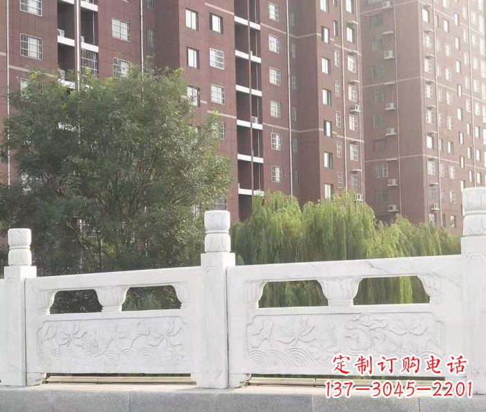 金华园林汉白玉石浮雕栏板 (2)