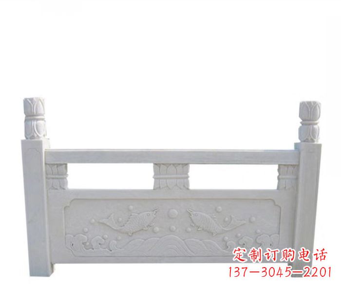 金华园林汉白玉石浮雕栏板