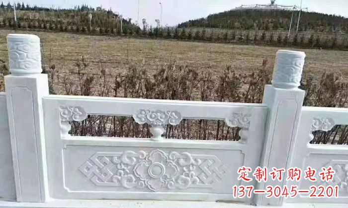 金华园林汉白玉石浮雕栏板 (4)