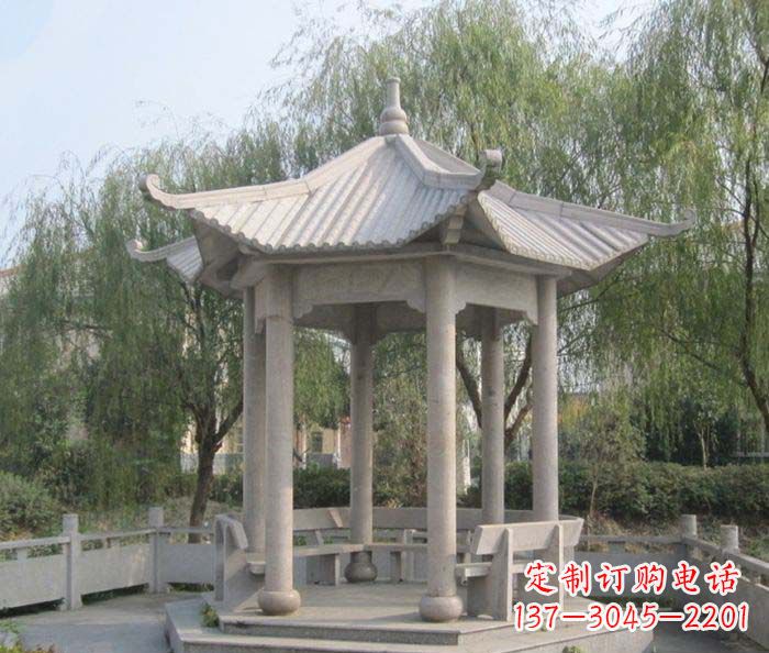 金华园林景观大理石凉亭石雕
