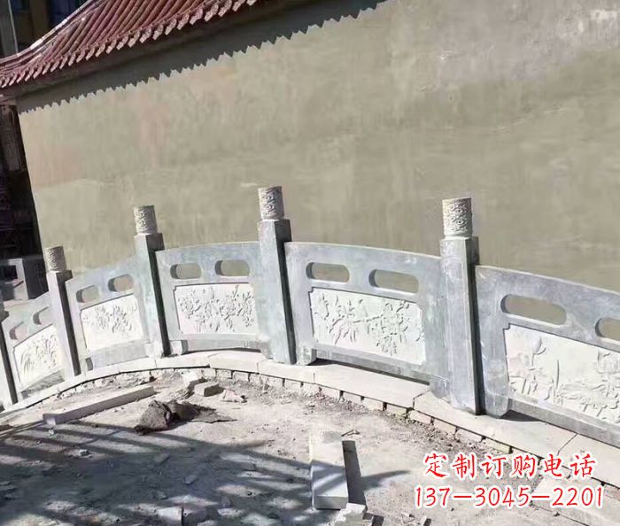 金华园林景观大理石桥栏板石雕 (5)