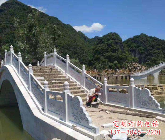 金华园林景观大理石桥栏板石雕_1
